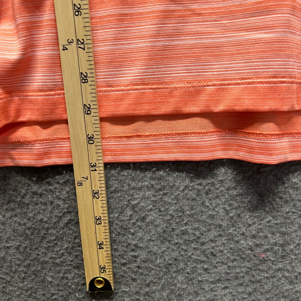Columbia Golf Mens XL Orange Space Dye Stripe Clemson Paw Polo Shirt - Picture 9 of 9